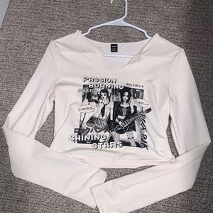 Long sleeve shirt w/ anime comic